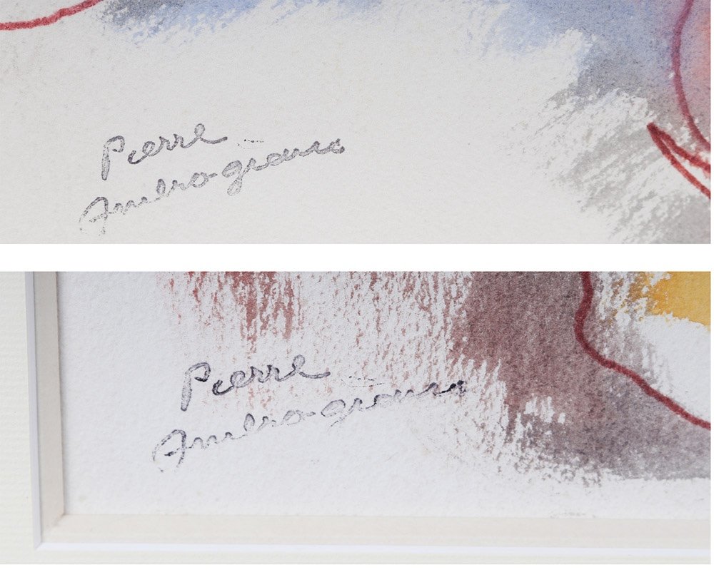 Signed: Pierre Ambrogiani, Pair Of Erotic Watercolors-photo-4