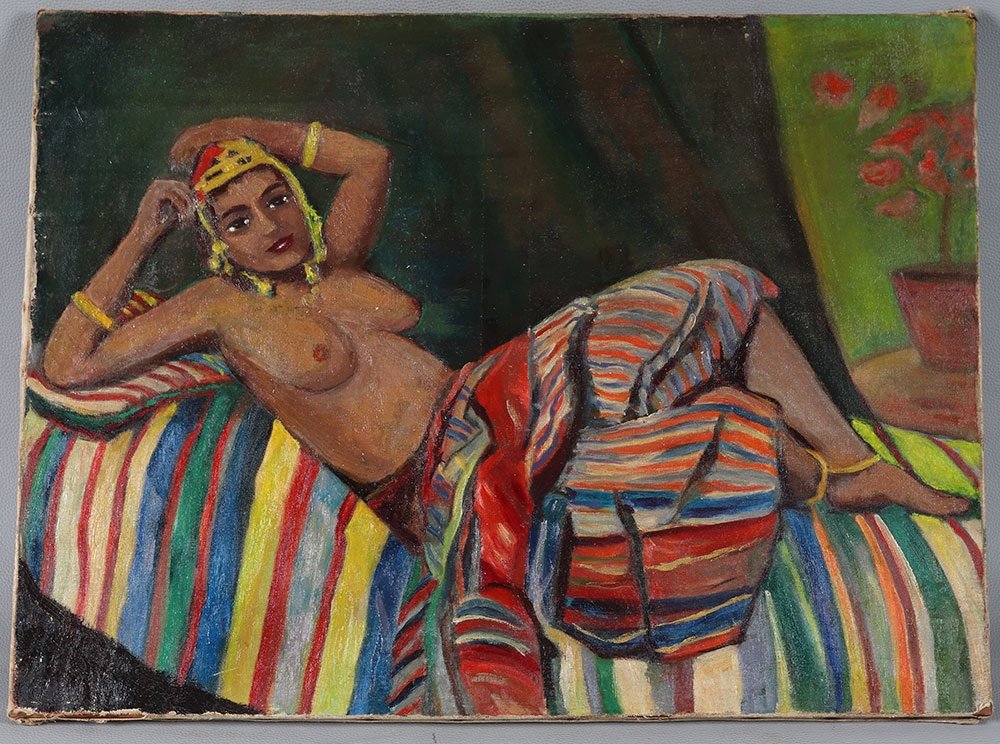 Nue au Sopha, 73 cm, vers 1940/50, Ecole Française