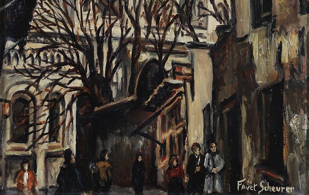 Montmartre, Paris, signé : Rachel Favet-Scheurer, daté : 1969, Ecole Française-photo-3