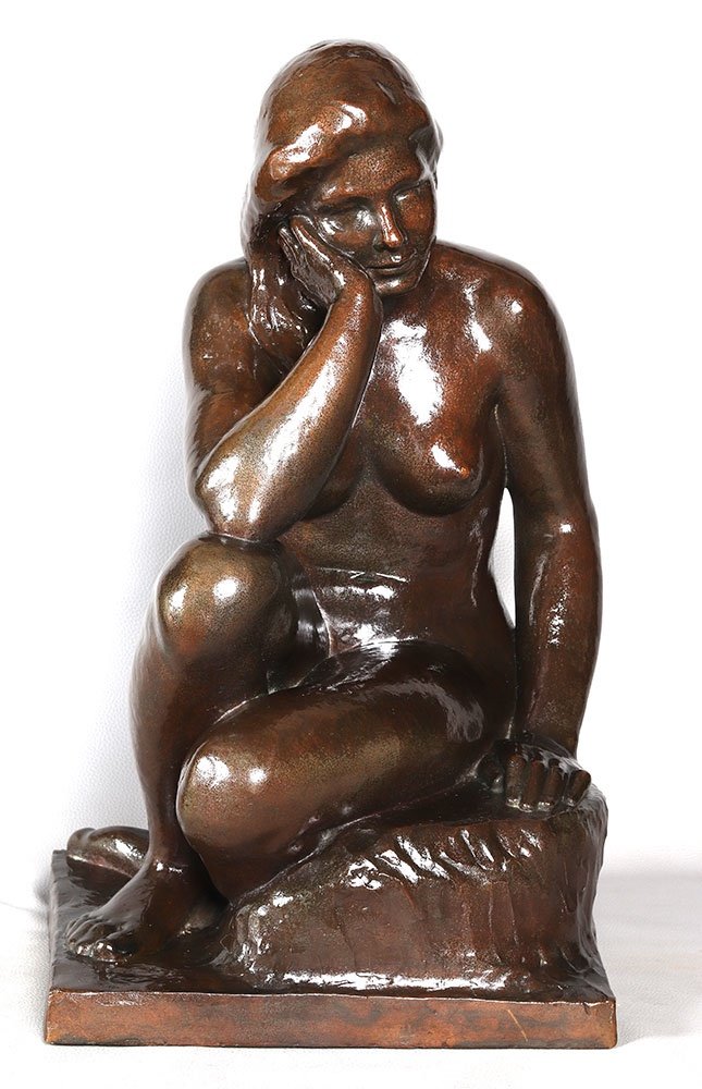 Bronze, 60 cm, signé Joan Seguranyes I Redorta né en 1932, nue, Ecole Espagnole -photo-2