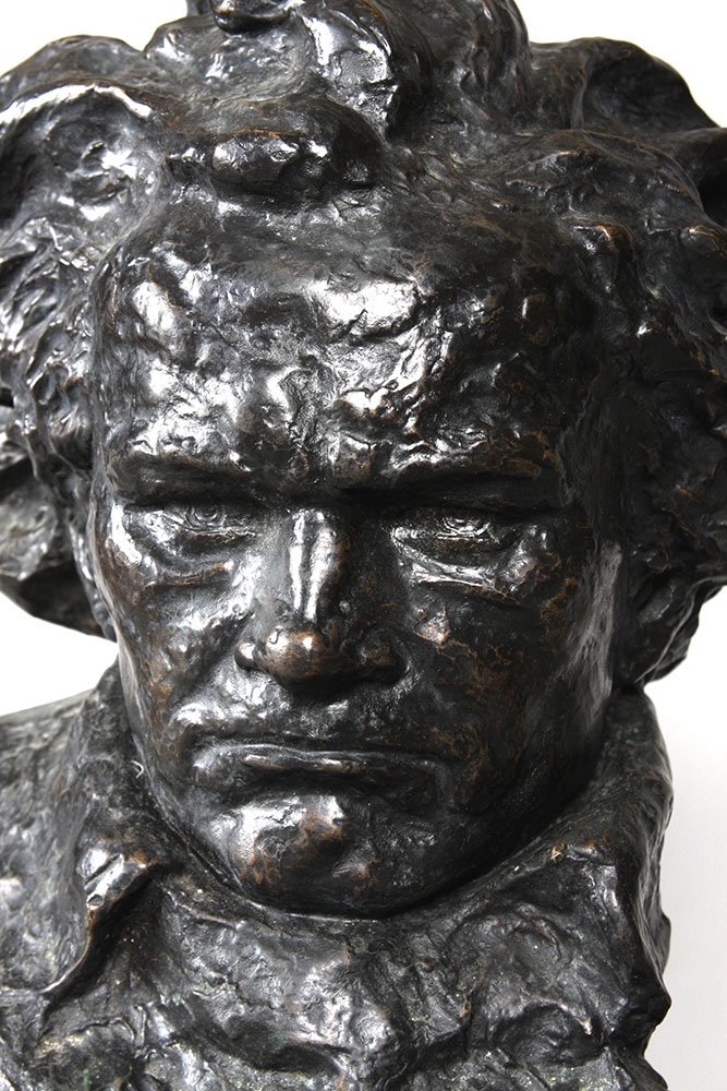 Grand Bronze début XX ème, Beethoven d’après Ugo Cipriani 1887/1960-photo-2