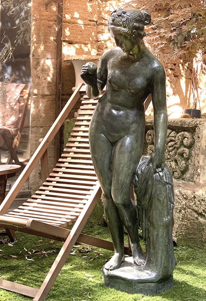 Grand sculpture 120 cm en céramique 1930, signé Fidel Aguilar Marco 1894 /1917, Eve-photo-2