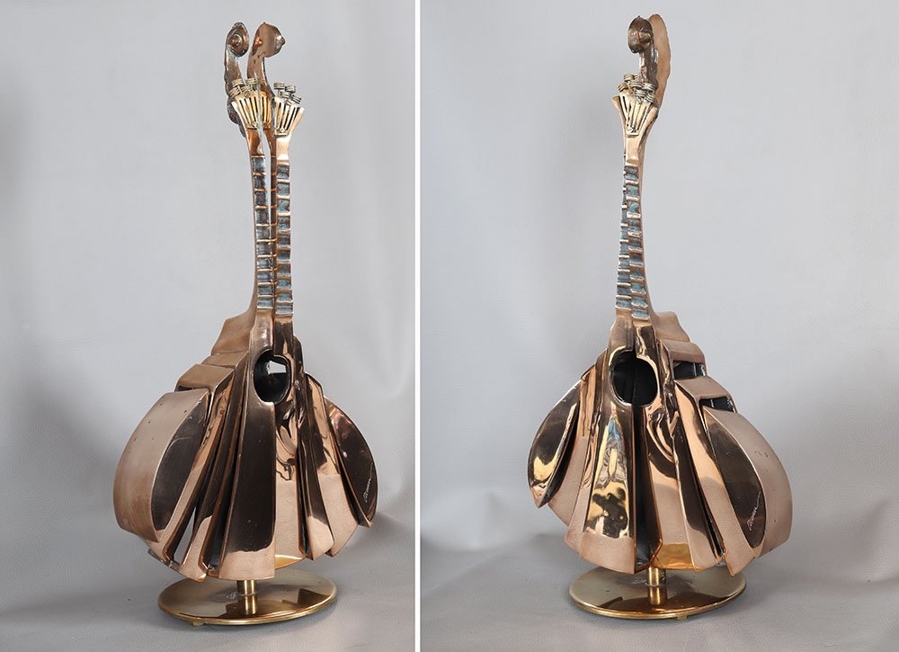 Arman 1928/2005, Gilded Bronze, Cut Mandolin-photo-2