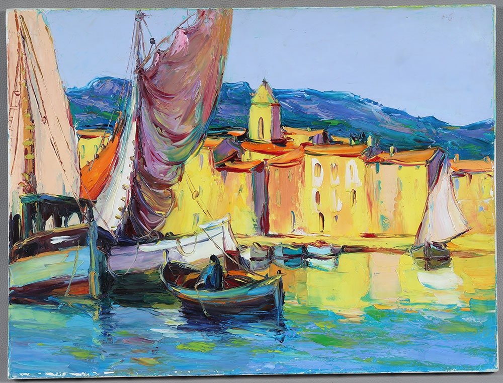 Saint Tropez, Côte d'Azur, Sud de la France, Ecole Française