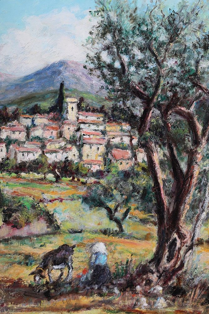 Paysage de Provence, signé André Raibaud 1893/1985, Sud de la France, Ecole Française-photo-2