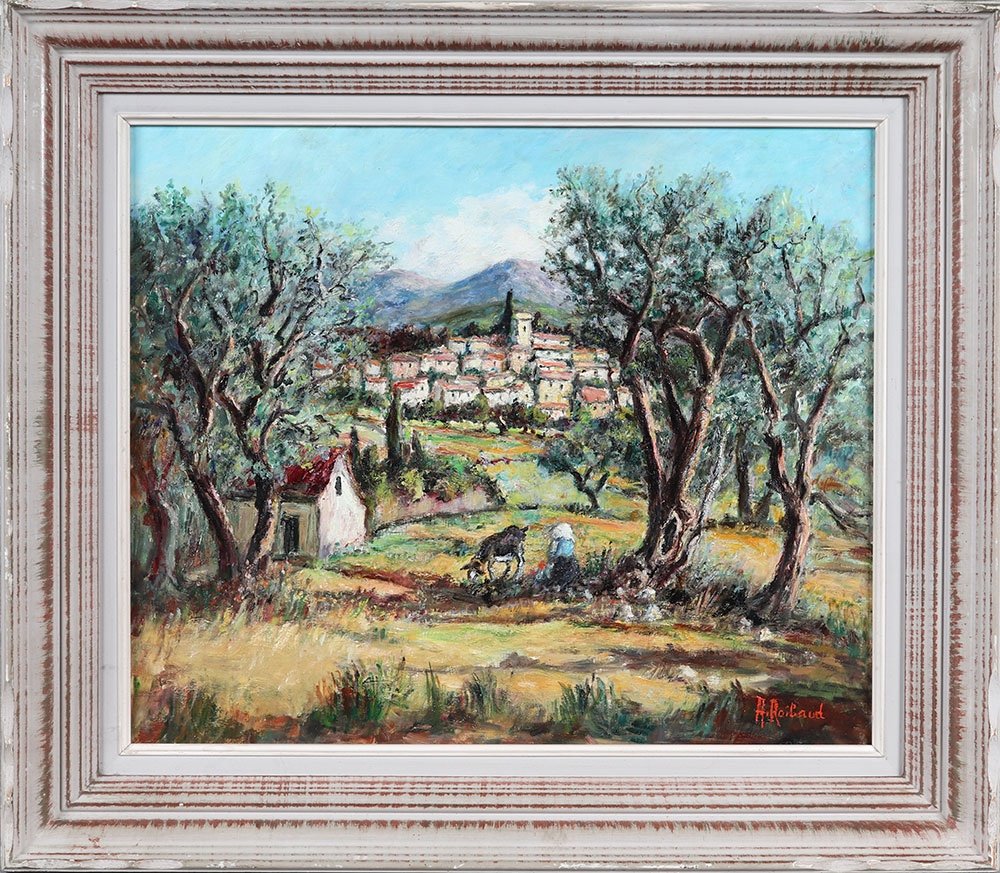 Paysage de Provence, signé André Raibaud 1893/1985, Sud de la France, Ecole Française