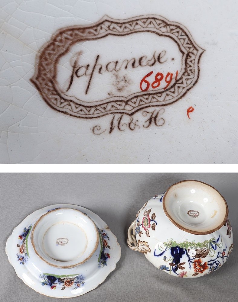 Grand cache pot en Faïence, cachet : Japanese, vers 1900-photo-1