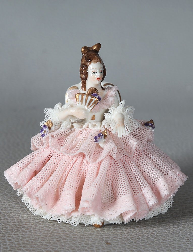 Porcelain Dancer, Stamp: Dresden, Height: 8 Cm