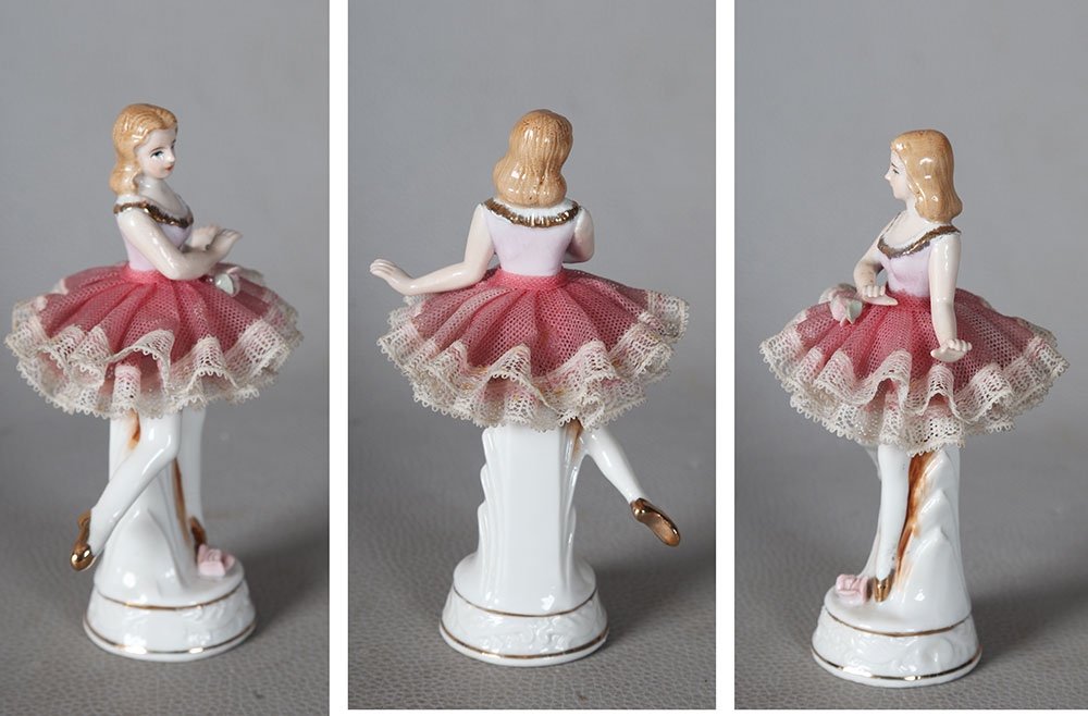 Porcelain Dancer, Stamp: Japan, Height: 15 Cm-photo-2