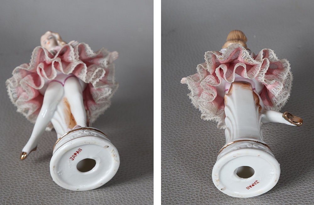 Danseuse Porcelaine, cachet : Japan, hauteur : 15 cm-photo-3