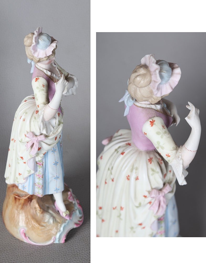 Young Porcelain Woman, Stamp: Sevre, Height: 27 Cm-photo-4