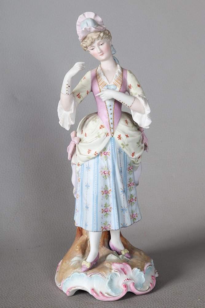 Young Porcelain Woman, Stamp: Sevre, Height: 27 Cm