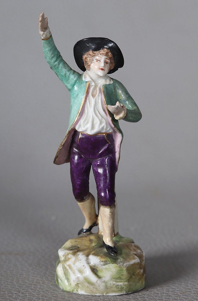 Young Man, Porcelain, Stamp: Rudolstadt Volkstedt, Height: 10.5 Cm