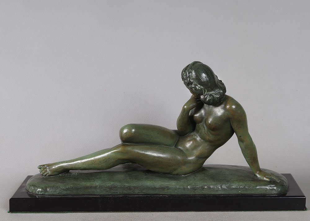 Bronze Early 20th Century, Ugo Cipriani 1887/1960, Female Nude-photo-2