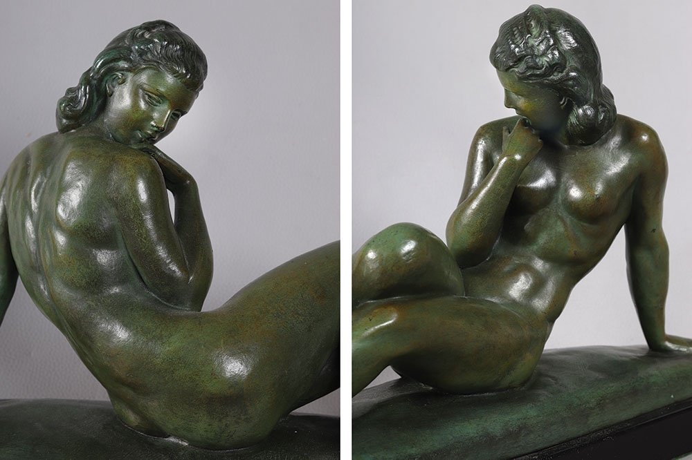 Bronze Early 20th Century, Ugo Cipriani 1887/1960, Female Nude-photo-3