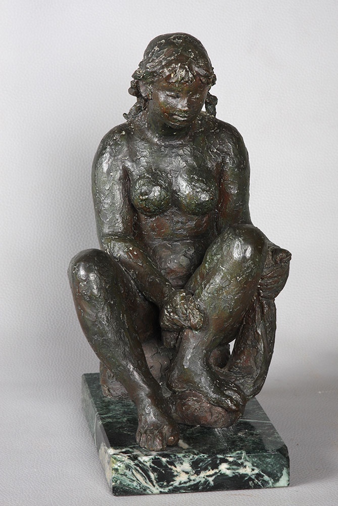 Bronze Octavio VICENT 1913/1999, La Baigneuse, Bronze à la cire perdue.