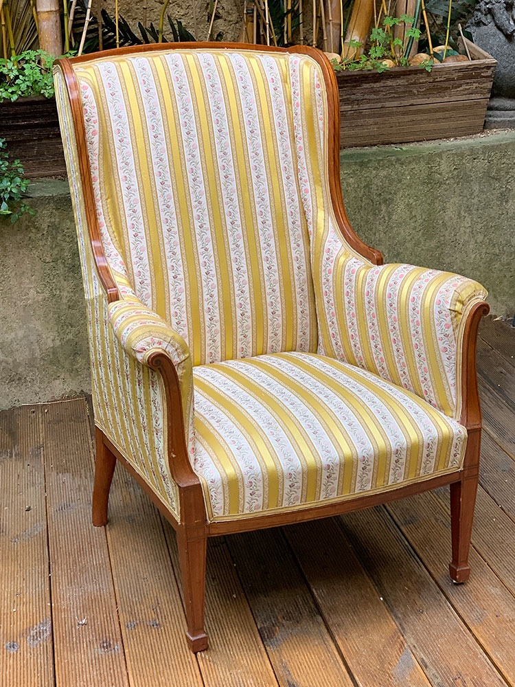 19th Century Restoration Period Armchair, With Marquetry-photo-2