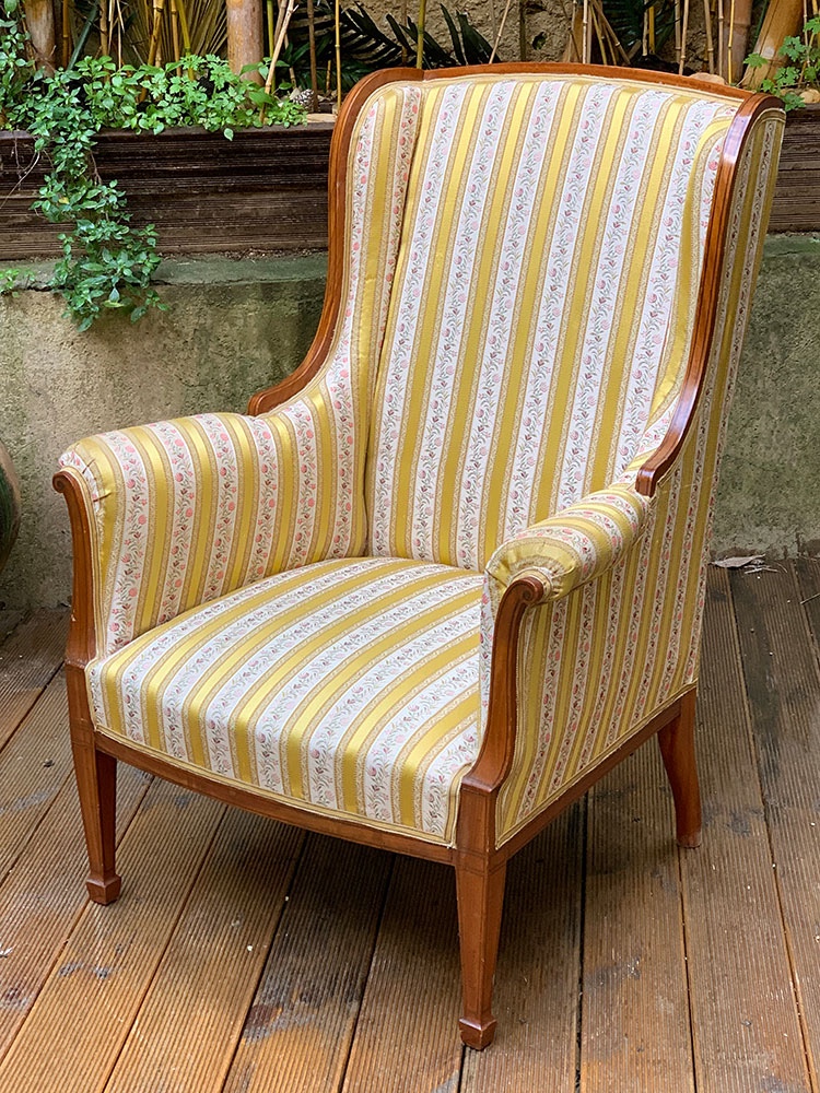 19th Century Restoration Period Armchair, With Marquetry