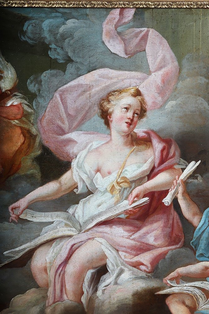 Allegory Of Music, Entourage Of François Boucher 1703/1770, French School Of The 18th Century-photo-3