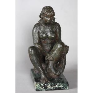 Bronze Octavio Vicent 1913/1999, La baigneuse, Bronze à la cire perdue.