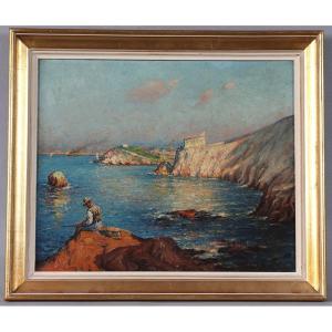 Impressionist Style Seascape, Circa 1900, Signed 