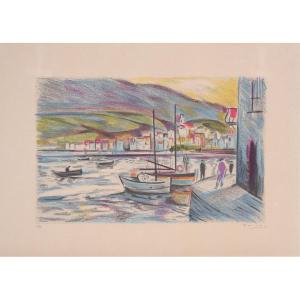 Cadaques, Lithographie Grau Sala, signée au crayon par L’artiste et N°11/80 de 1965