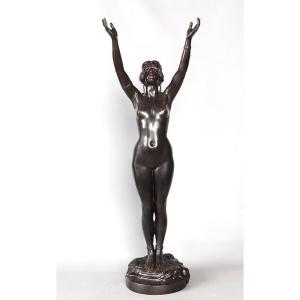 19th Century Bronze, 88 Cm, Paul Eugène Breton 1868/1932, Salambo 