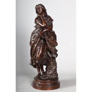 Bronze XIXème, d’Adrien GAUDEZ 1845/1902, "Mignon" Héroïne d'Opéra Comique