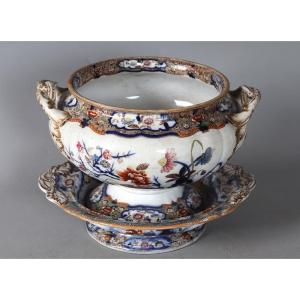 Grand cache pot en Faïence, cachet : Japanese, vers 1900