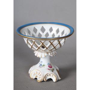 Antique Porcelain Basket Cup