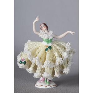 Danseuse Porcelaine, cachet : Rauenstein, Hauteur : 10 cm