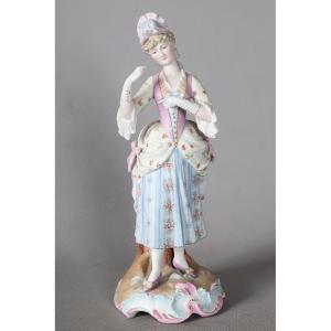 Young Porcelain Woman, Stamp: Sevre, Height: 27 Cm