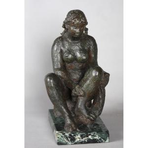 Bronze Octavio Vicent 1913/1999, The Bather, Lost Wax Bronze.