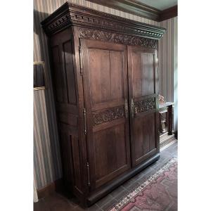 Large Louis XIV Wardrobe, 17th Century, Flemish