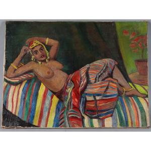 Nude On A Sofa, 73 Cm, Circa 1940/50, French School