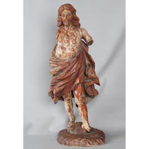 17th Century Christ, 88 Cm, Solid Wood, Polychrome