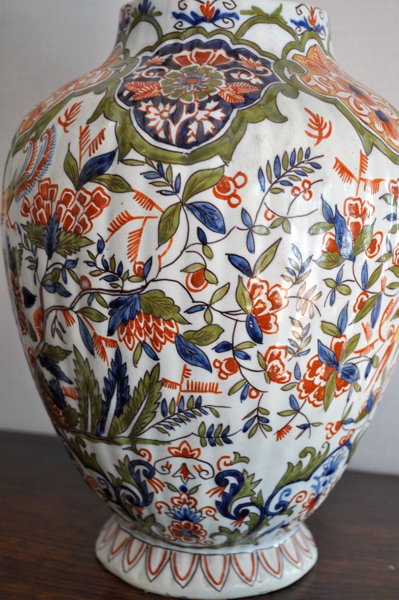 Vase - Pot Couvert - Faïence De Delft - Circa 1850-photo-6