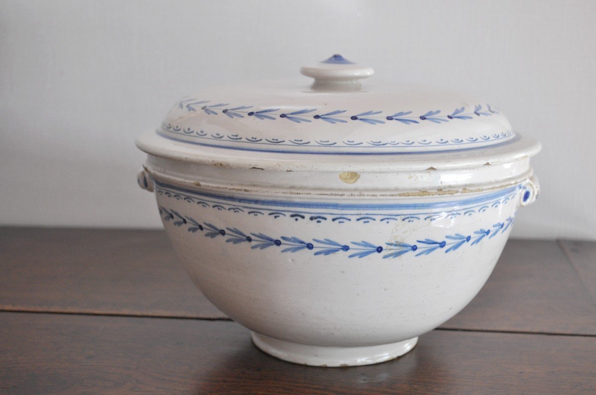 Brussels Earthenware Soup Tureen - XIXth-photo-2