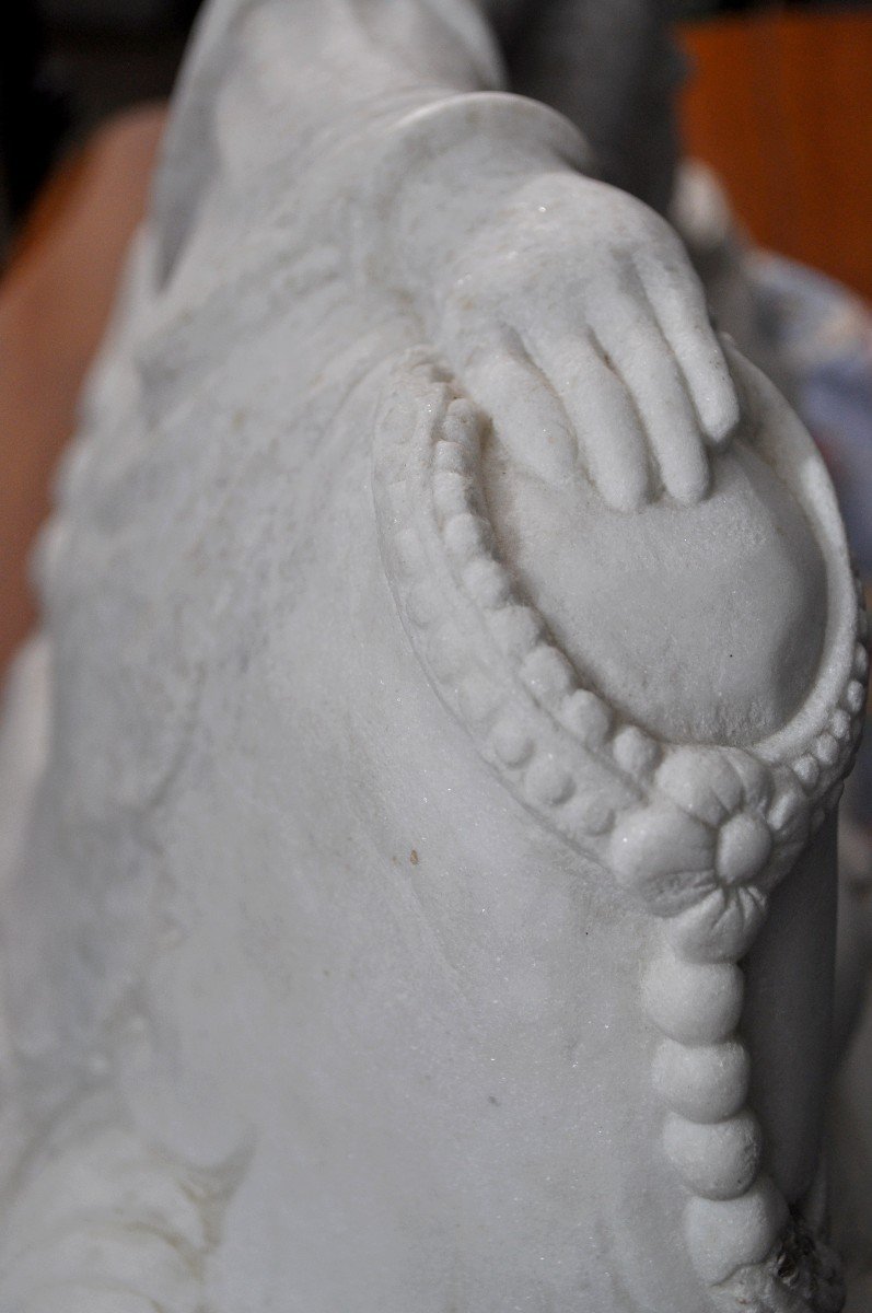 Statue - Sculpture - White Carrara Marble-photo-7