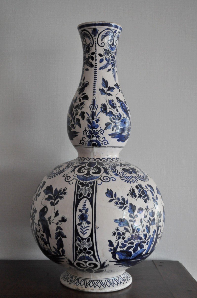 Large Delft Earthenware Vase - Signed - XIXth-photo-2