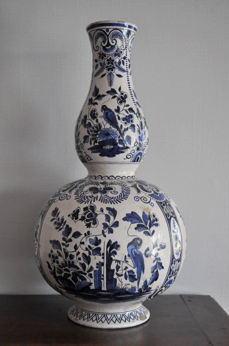 Large Delft Earthenware Vase - Signed - XIXth-photo-3