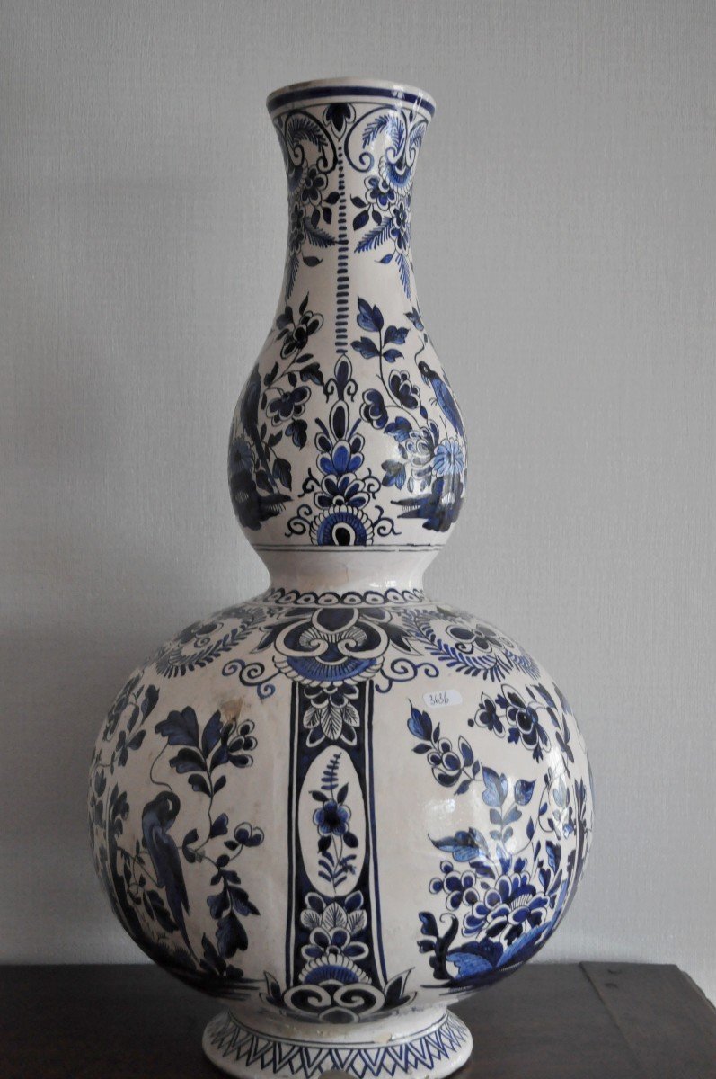 Large Delft Earthenware Vase - Signed - XIXth-photo-4