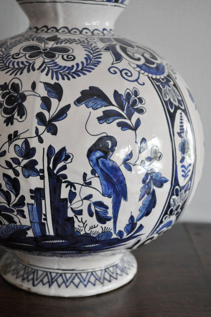 Large Delft Earthenware Vase - Signed - XIXth-photo-1