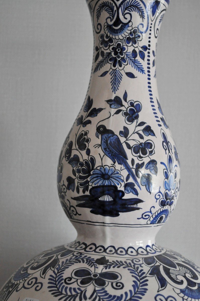 Large Delft Earthenware Vase - Signed - XIXth-photo-2