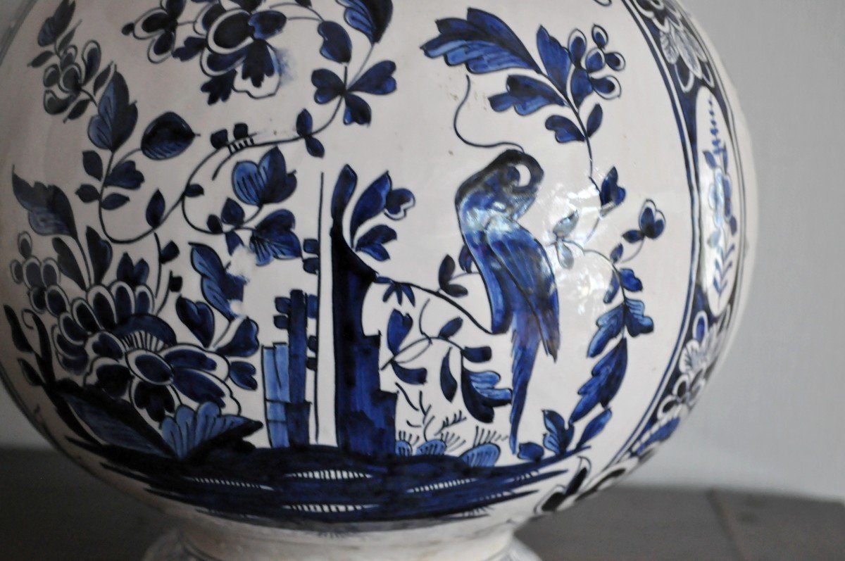 Large Delft Earthenware Vase - Signed - XIXth-photo-3