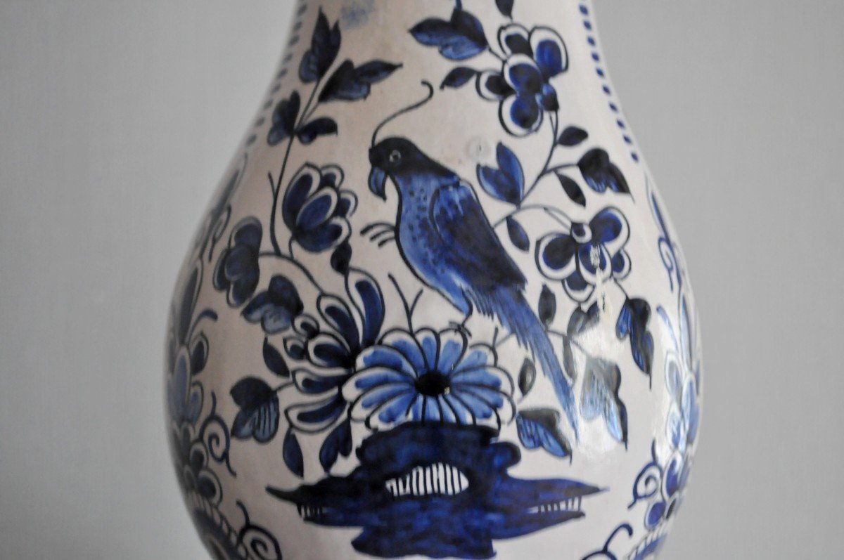 Large Delft Earthenware Vase - Signed - XIXth-photo-4