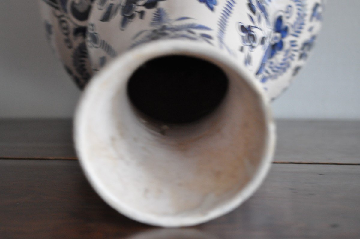 Large Delft Earthenware Vase - Signed - XIXth-photo-6