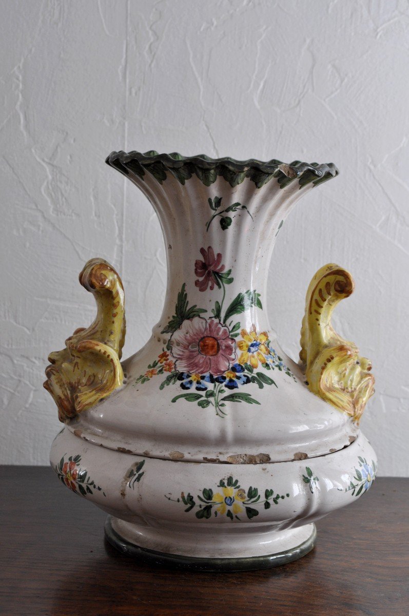 Centerpiece In Italian Earthenware - Imola - XIXth-photo-3