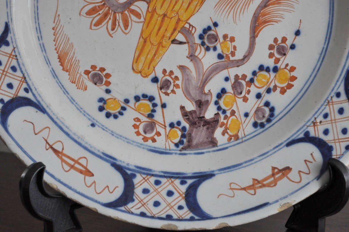 Delft - Polychrome Earthenware Dish - XVIIIth-photo-3