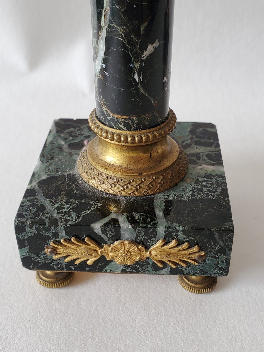 Pair Of Bathroom Cabinet Candlesticks - 19th Century-photo-5